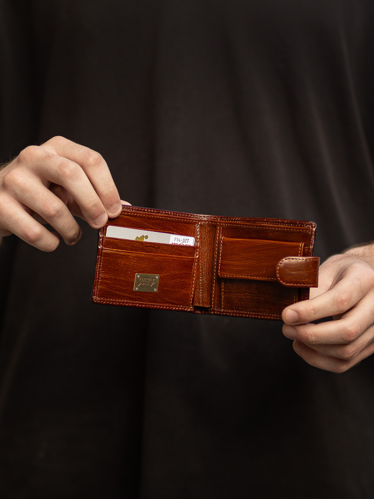 Портмоне мужское Cosset F14-327-1435B коричневое Портмоне мужское Cosset F14-327-1435B коричневое