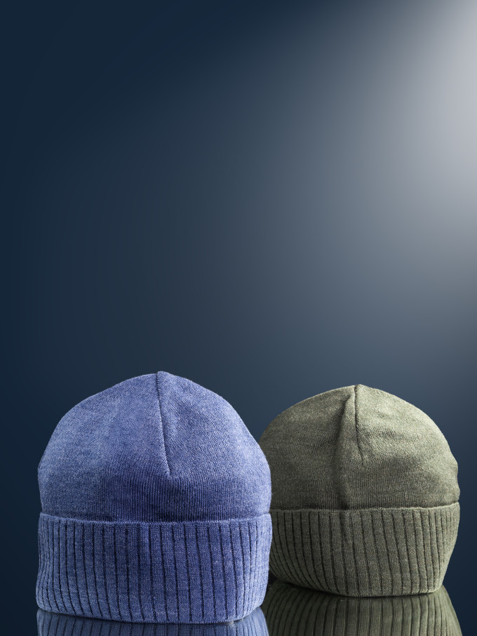 Мужская шапка-бини 2903 MARHATTER джинс