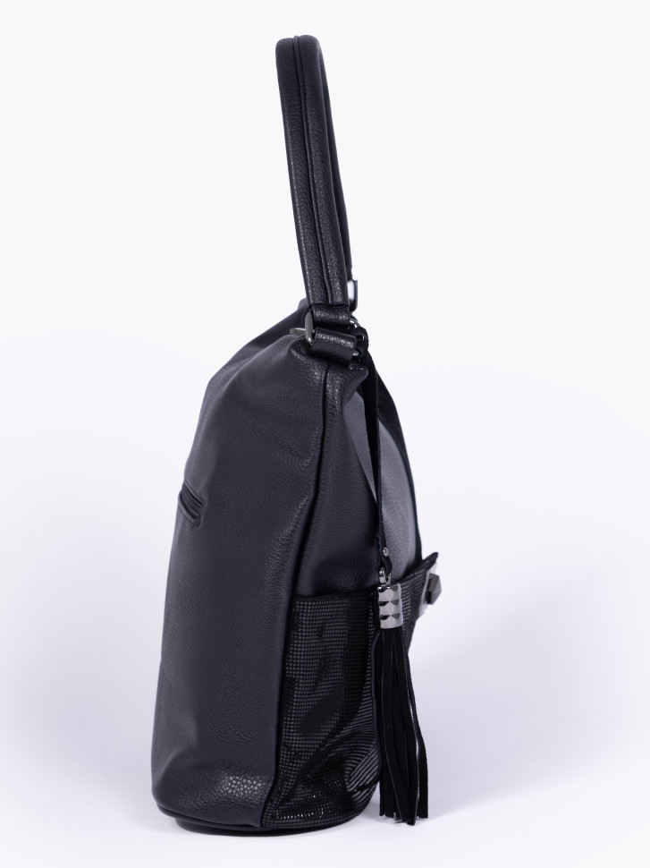 Сумка женская Gilda Tohetti 62455 чёрная лазер/замша