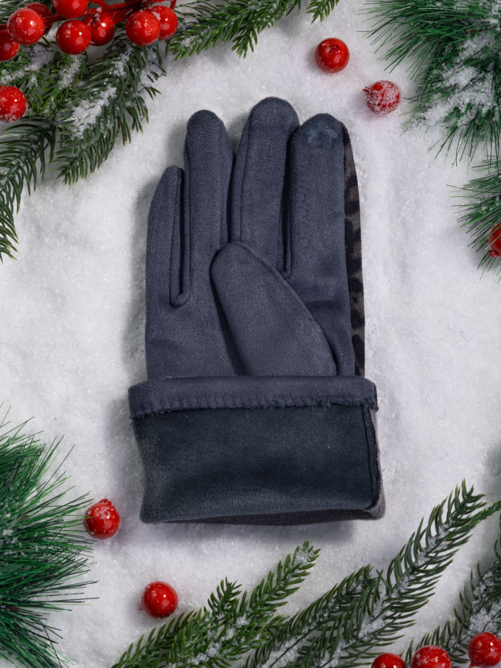 Перчатки женские Victory Леопард серые Перчатки женские Victory Леопард серые