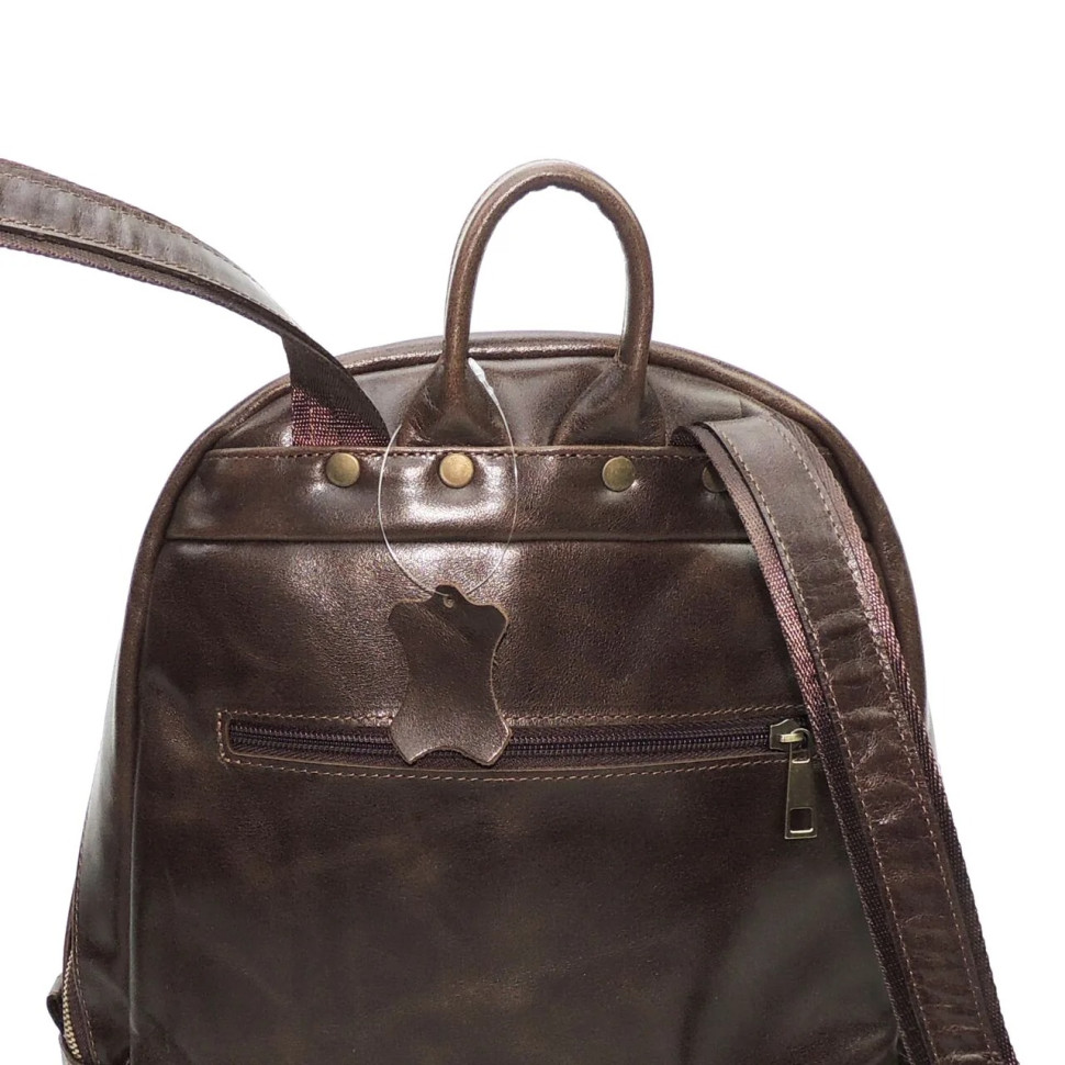 Рюкзак женский Natalia Kalinovskaya, «Эша» коричневый гладкий