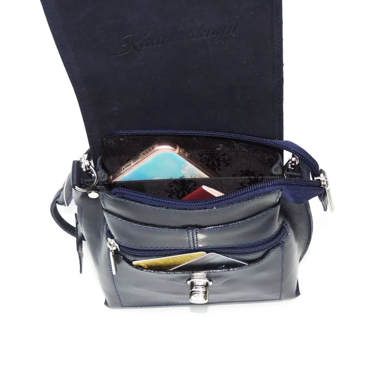 Сумка женская Natalia Kalinovskaya 76п.661 "Алёна" синяя гладкая 