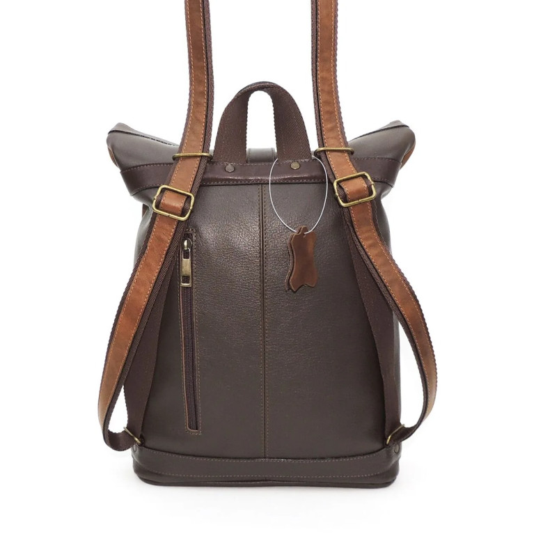 Сумка-рюкзак Natalia Kalinovskaya "Иста" рыжая/коричневая флотер