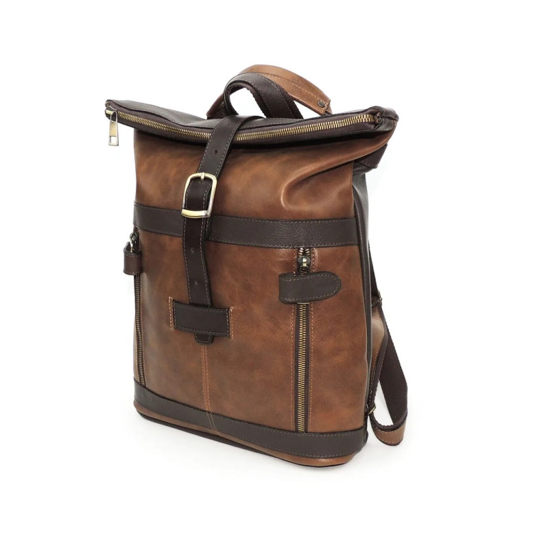 Сумка-рюкзак Natalia Kalinovskaya "Иста" рыжая/коричневая флотер