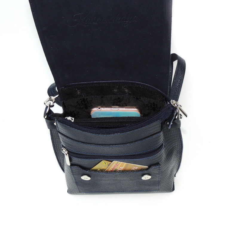 Женская кожаная сумка Natalia Kalinovskaya С86р чёрная рептилия Женская кожаная сумка Natalia Kalinovskaya С86р чёрная рептилия