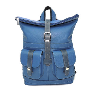 Голубой кожаный рюкзак Natalia Kalinovskaya «Дивайн»