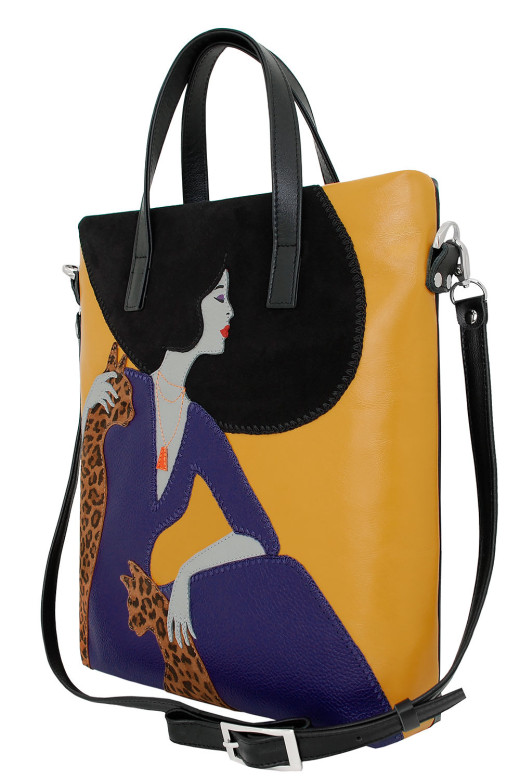 Сумка женская Protege, ДС-220-224, "Леди №5" чёрная/жёлтая Сумка женская Protege, ДС-220-224, "Леди №5" чёрная/жёлтая