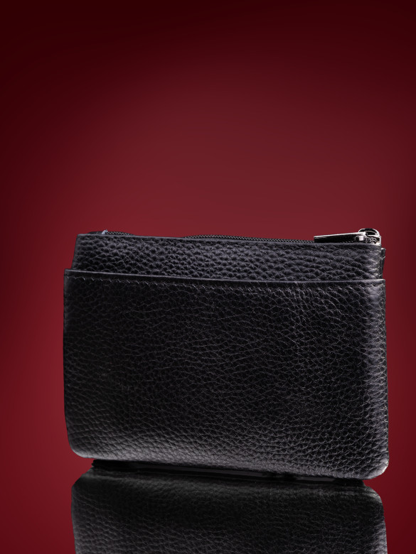 Кошелек для мелочи + ключница A-00141 black