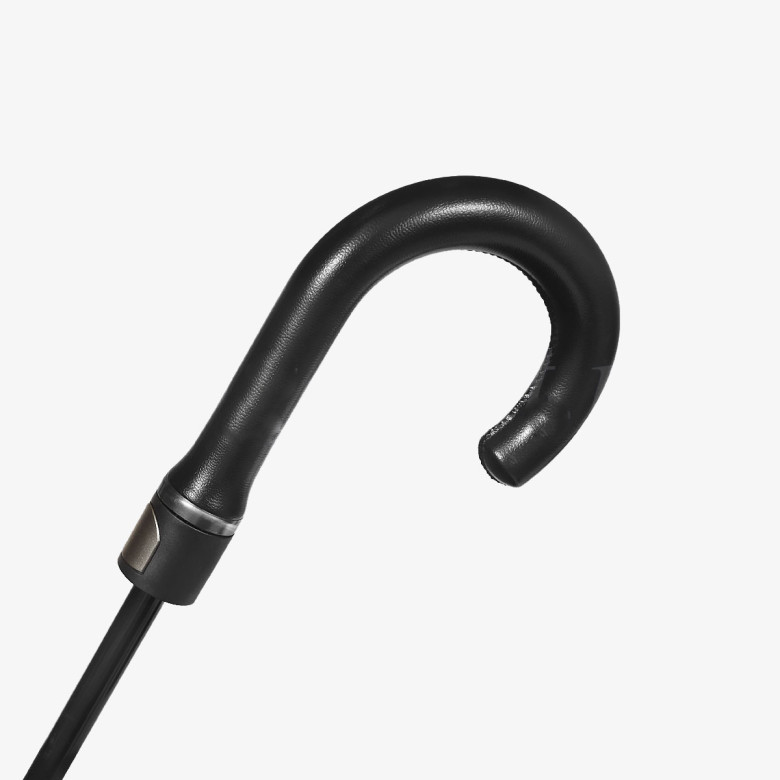 Зонт-трость мужской Euroclim 112, 24 спицы, ручка крюк кожа Зонт-трость мужской Euroclim 112, 24 спицы, ручка крюк кожа