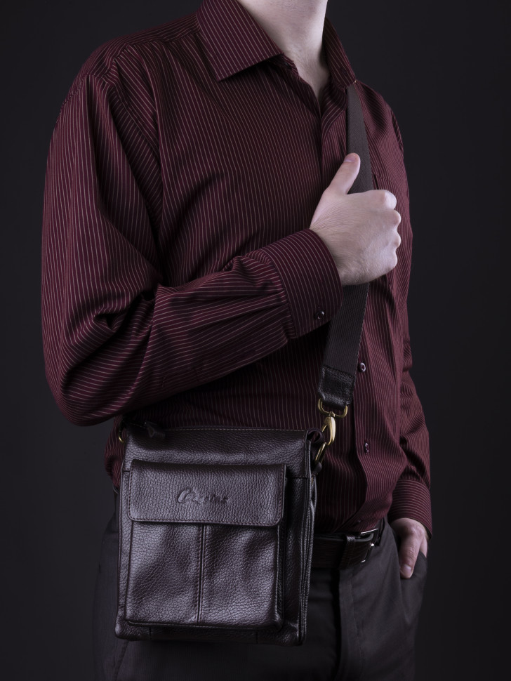 Сумка мужская Baggins 0108 коричневый фл. Сумка мужская Baggins 0108 коричневый фл.