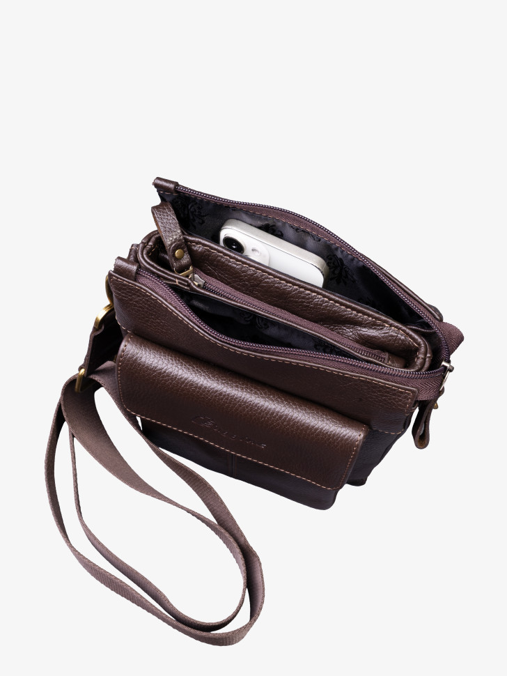 Сумка мужская Baggins 0108 коричневый фл. Сумка мужская Baggins 0108 коричневый фл.