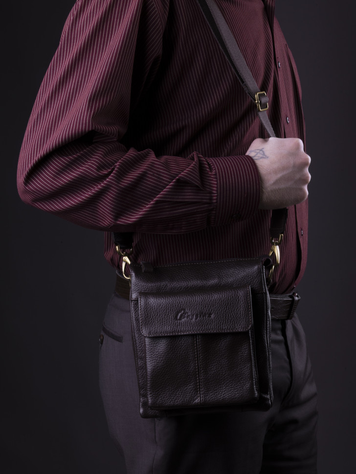 Сумка мужская Baggins 0108 коричневый фл. Сумка мужская Baggins 0108 коричневый фл.