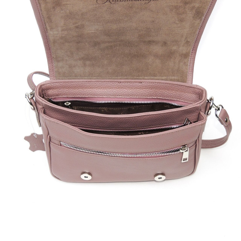 Сумка женская Natalia Kalinovskaya, "София" сирень с тиснением "Растение"