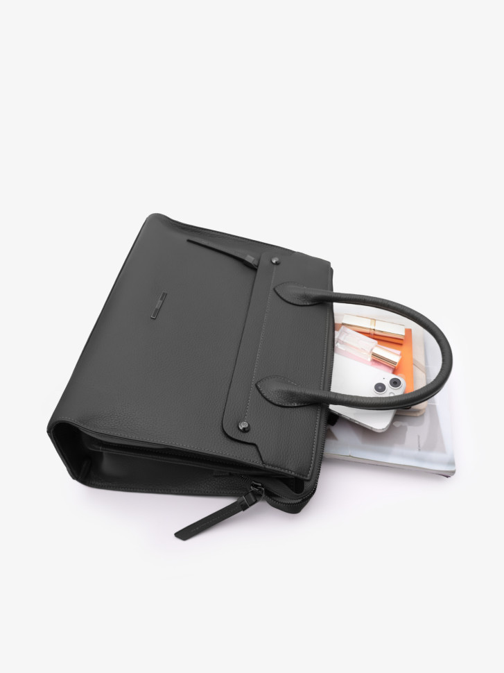 Сумка женская Karya 2441 тёмно-серая Сумка женская Karya 2441 тёмно-серая