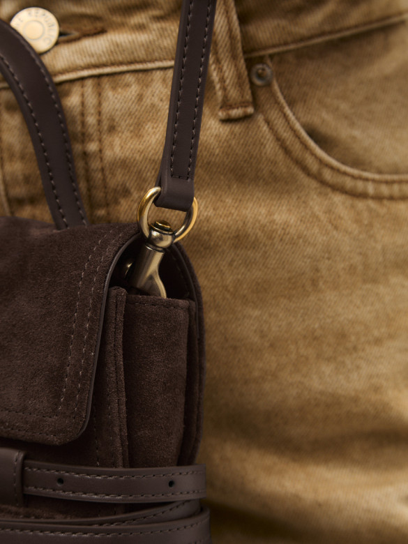 Сумка Lamagio 68920 замша коричневая