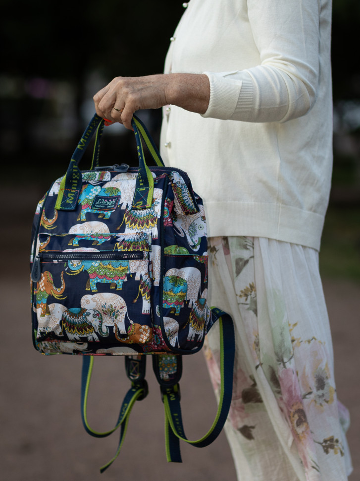 Сумка-рюкзак Minigirl 20186 слон тёмно-синий