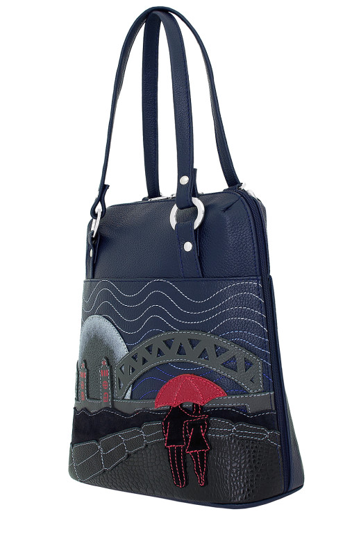 Сумка-трансформер женская Protege, ДС-226-250, "Город-32" синий