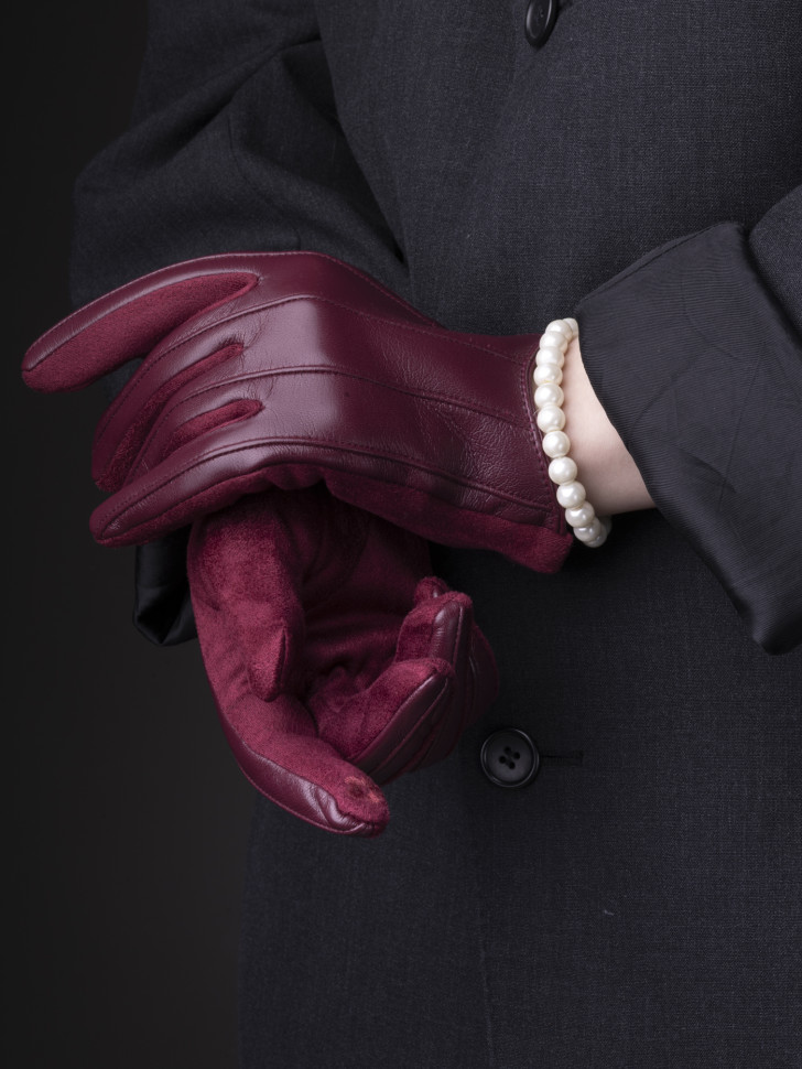 Перчатки женские HAVVS 6026 бордо