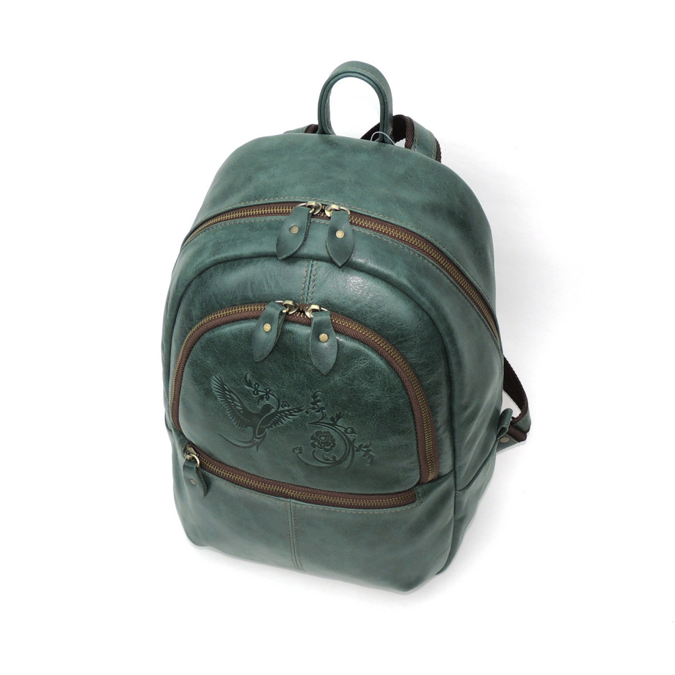 Рюкзак женский Natalia Kalinovskaya, Р43 «Малахит» зеленый Рюкзак женский Natalia Kalinovskaya, Р43 «Малахит» зеленый