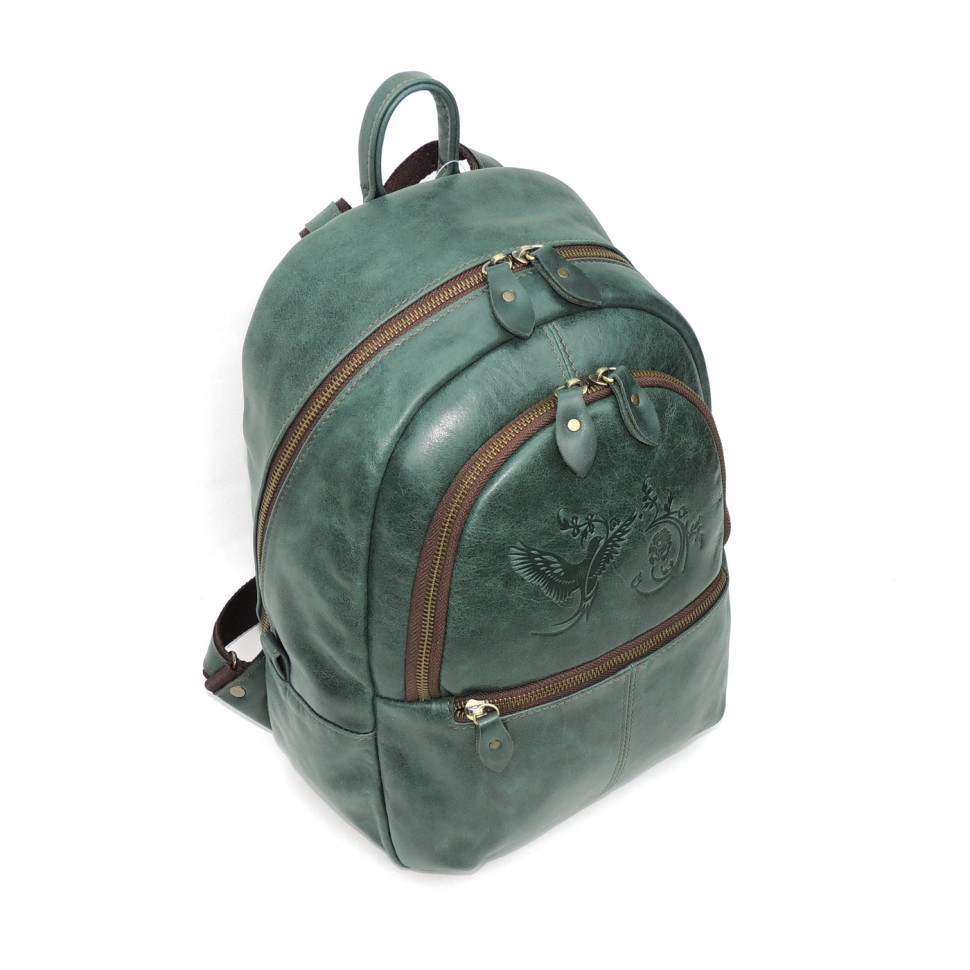 Рюкзак женский Natalia Kalinovskaya, Р43 «Малахит» зеленый Рюкзак женский Natalia Kalinovskaya, Р43 «Малахит» зеленый