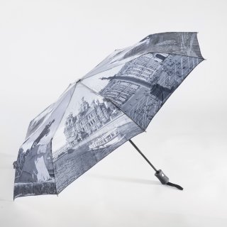 Зонт EuroСlim  8106 Санкт-Петербург  чёрно-белый