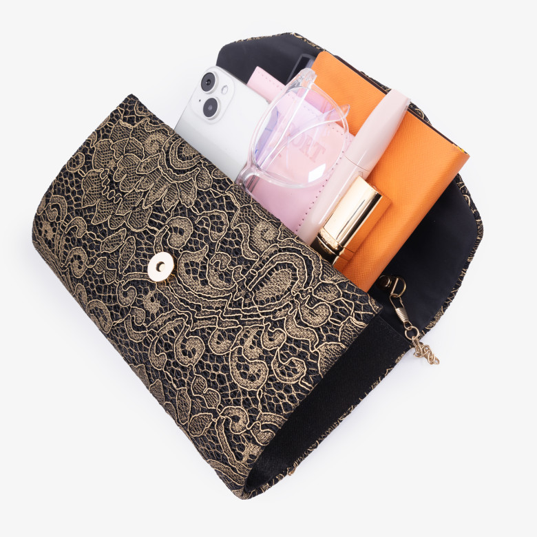 Клатч женский Funxilan 1708-2 black/gold