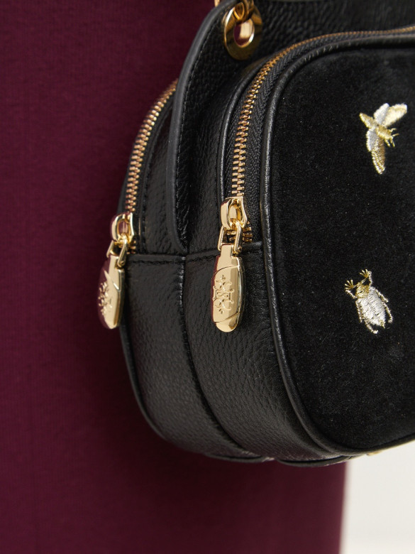 Сумка Curanni 2538 дольче замша черная