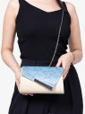 Клатч женский Funxilan 1704 beige/blue
