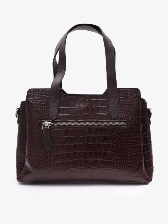 Сумка женская Karya 2390 тёмно-коричневый крокодил Сумка женская Karya 2390 тёмно-коричневый крокодил