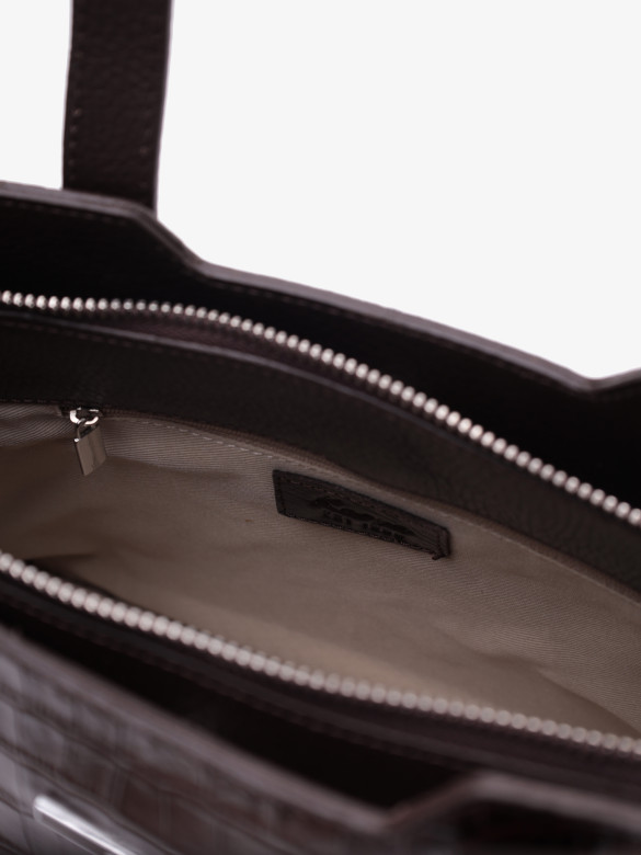 Сумка женская Karya 2390 тёмно-коричневый крокодил Сумка женская Karya 2390 тёмно-коричневый крокодил