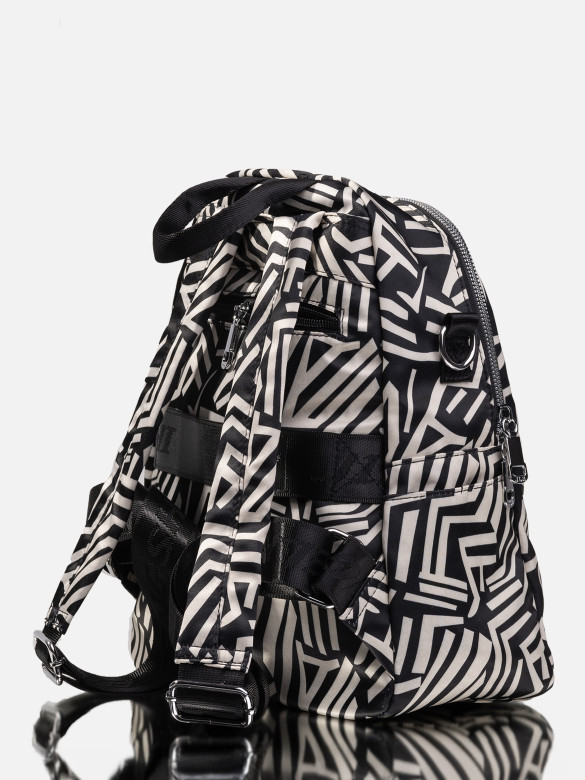 Сумка-рюкзак Jielshi 5228 бежево-чёрная