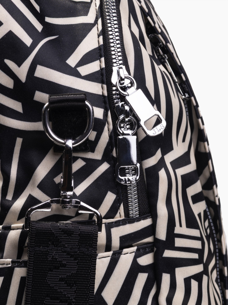 Сумка-рюкзак Jielshi 5228 бежево-чёрная Сумка-рюкзак Jielshi 5228 бежево-чёрная