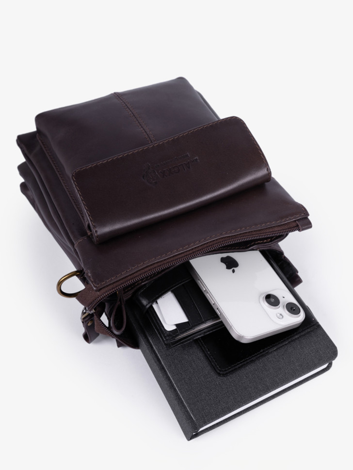 Сумка мужская zн ALEXX ALG0108 коричневая наппа Сумка мужская zн ALEXX ALG0108 коричневая наппа