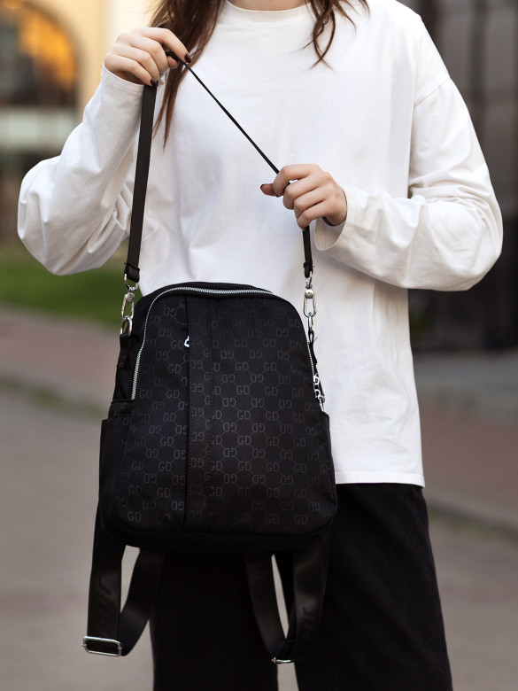 Сумка-рюкзак Jielshi 5228 чёрная Сумка-рюкзак Jielshi 5228 чёрная