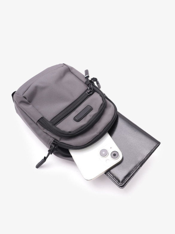 Рюкзак на одно плечо An 65365 серый