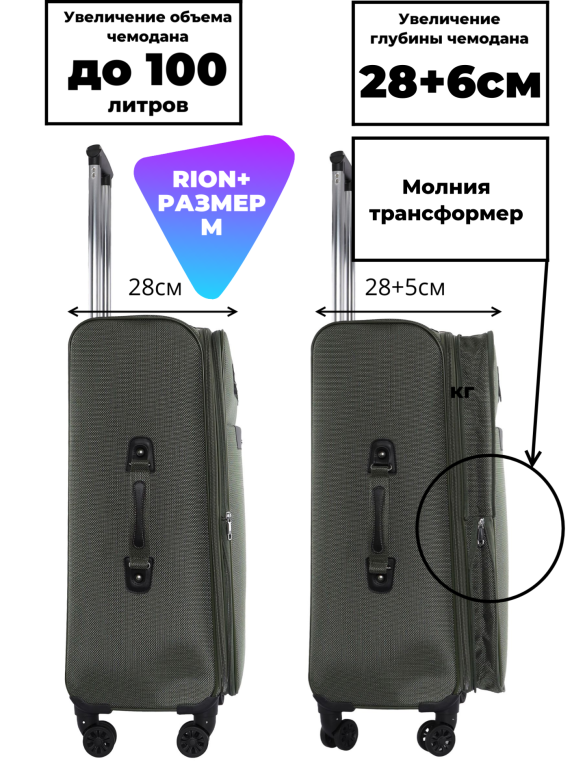 Чемодан Rion+, 458 26" Чемодан Rion+, 458 26"