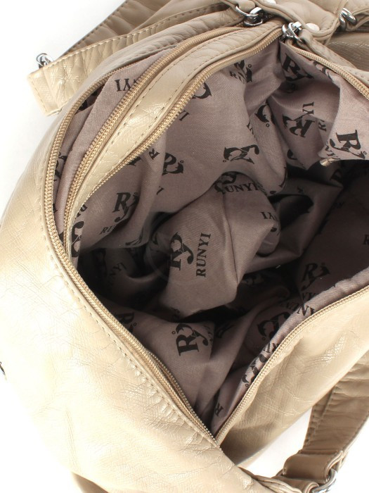 Сумка-рюкзак Runyi 1668 бежевая Сумка-рюкзак Runyi 1668 бежевая
