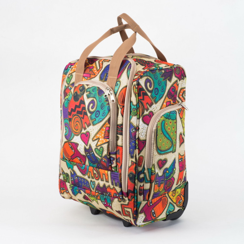 Сумка дорожная на 2 колёсах Voyage 6-301 кошки