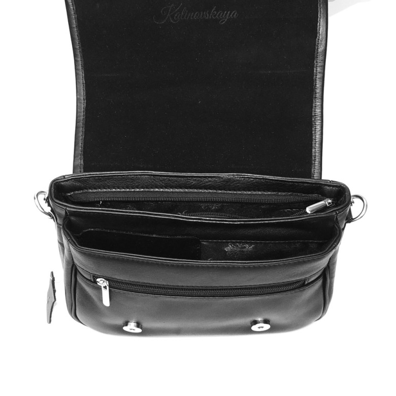 Чёрная женская кожаная сумка Natalia Kalinovskaya 93т-711