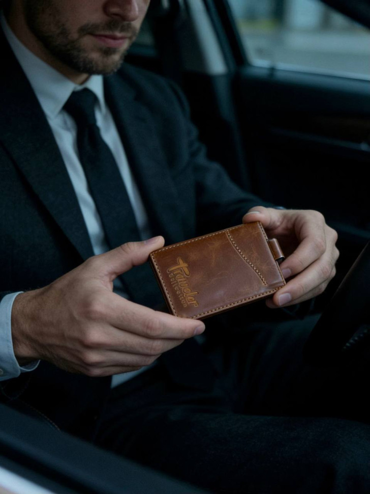 Картхолдер КХ-328-1926 "Traveler" светло-коричневый Картхолдер КХ-328-1926 "Traveler" светло-коричневый