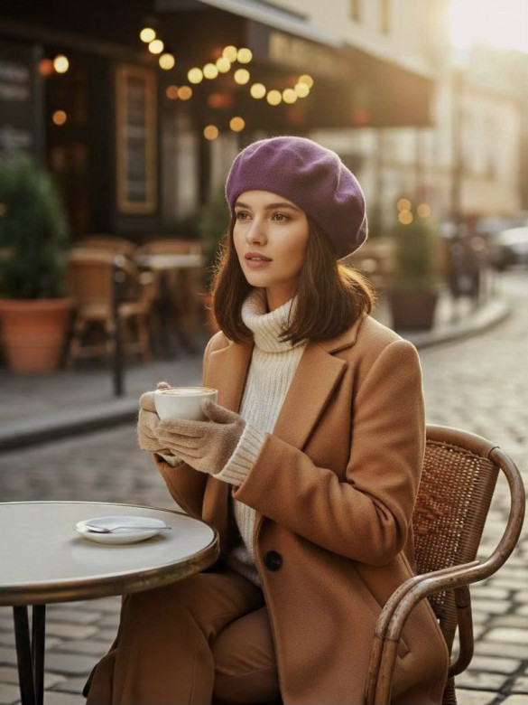 Берет женский Stigler, слива