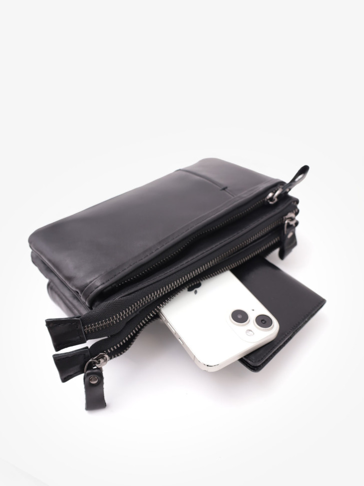 Мужская сумка на пояс Baggins 8050 черная Мужская сумка на пояс Baggins 8050 черная