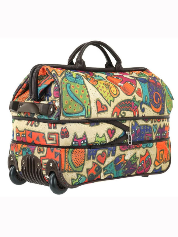 Дорожная сумка-саквояж TsV 514.2 кошки с колёсами