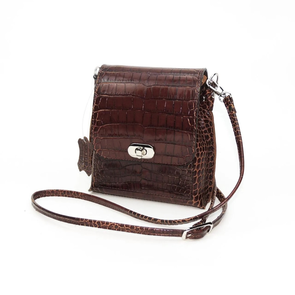 Сумка женская Natalia Kalinovskaya 76р.921 Рики коричневая рептилия