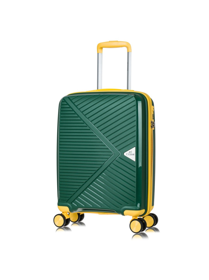 Чемодан L'Case, Lyon без расширения тёмно-зелёный