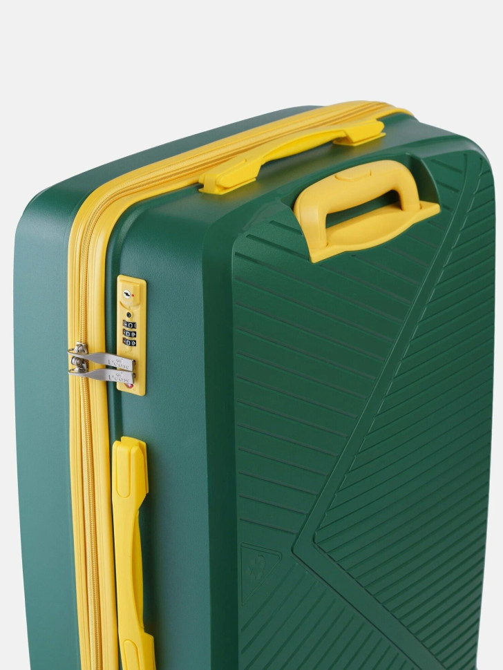 Чемодан L'Case, Lyon без расширения тёмно-зелёный