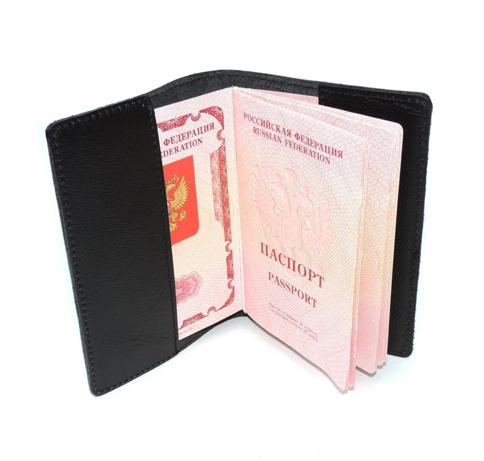 Обложка для паспорта Natalia Kalinovskaya Ос-61 Сокол чёрная Обложка для паспорта Natalia Kalinovskaya Ос-61 Сокол чёрная