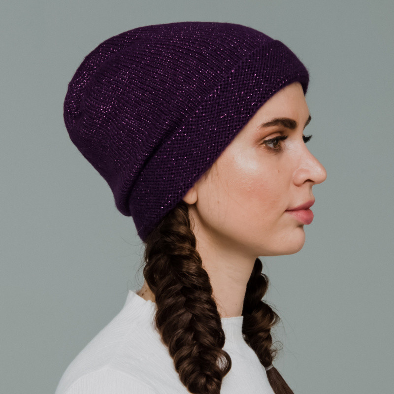 Шапка женская Flioraj 347FJ темно-лиловая