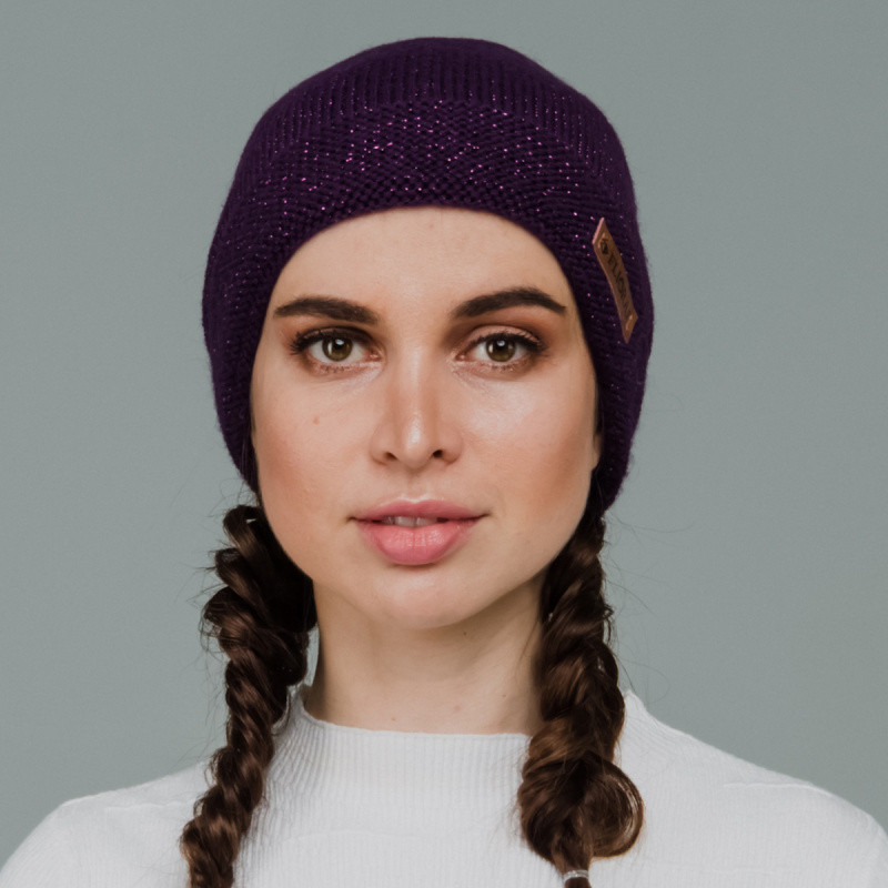 Шапка женская Flioraj 347FJ темно-лиловая